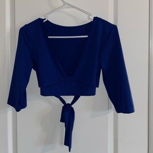 Blue crop top